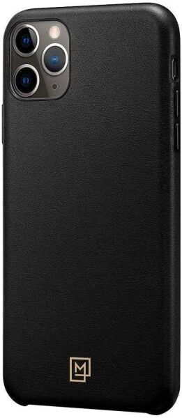 Spigen iPhone 11 Pro ile Uyumlu Kılıf La Manon Câlin Premium Deri Tasarım Chic Black