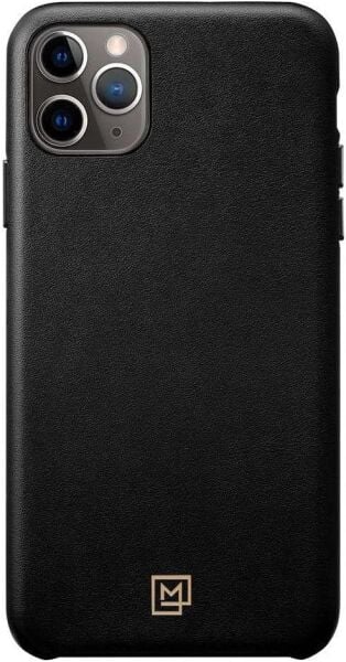 Spigen iPhone 11 Pro ile Uyumlu Kılıf La Manon Câlin Premium Deri Tasarım Chic Black