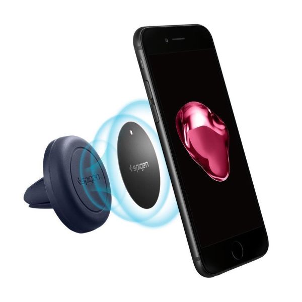 Spigen Araç Tutacağı Manyetik Evrensel (Tüm Cihazlarla Uyumlu Araç Tutucu) A200 Midnight Blue