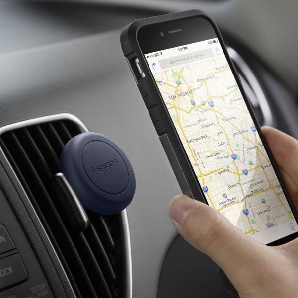 Spigen Araç Tutacağı Manyetik Evrensel (Tüm Cihazlarla Uyumlu Araç Tutucu) A200 Midnight Blue
