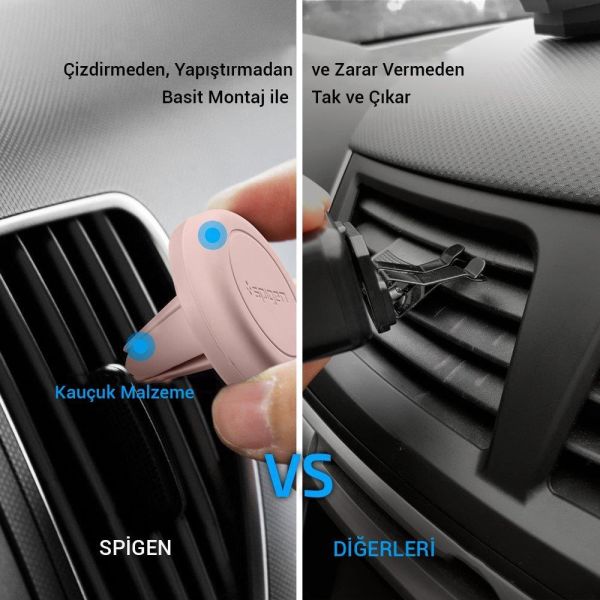 Spigen Araç Tutacağı Manyetik Evrensel (Tüm Cihazlarla Uyumlu Araç Tutucu) A200 Pink Sands