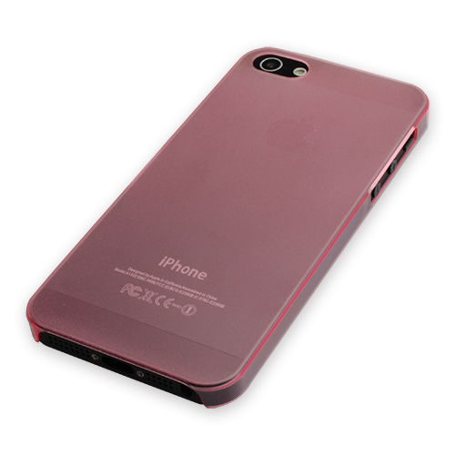 iPhone 5S/5 ile Uyumlu Süper Slim Kılıf Pembe 0.5 mm