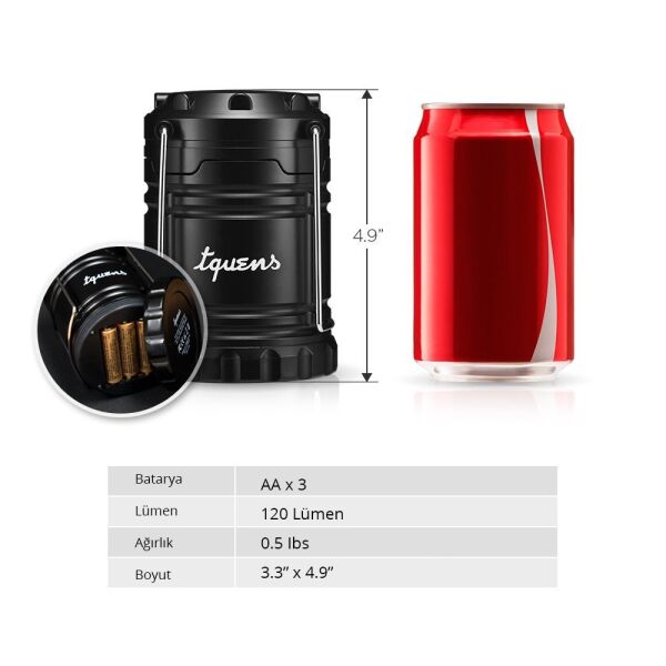 Spigen Kamp, Piknik ve Dış Mekanlar için 360° Led Lamba Tquens L400