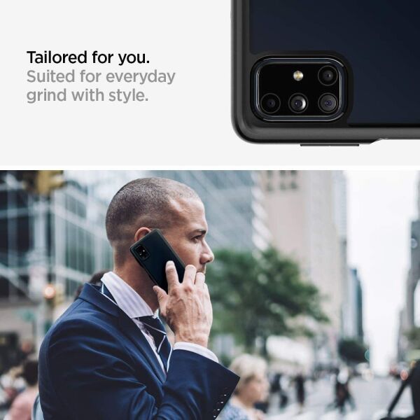 Spigen Galaxy M51 ile Uyumlu Kılıf Ultra Hybrid Matte Black