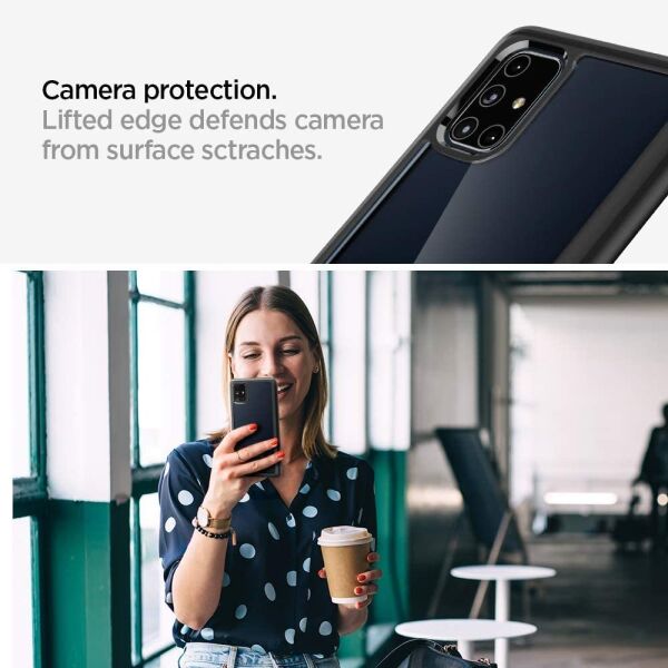 Spigen Galaxy M51 ile Uyumlu Kılıf Ultra Hybrid Matte Black