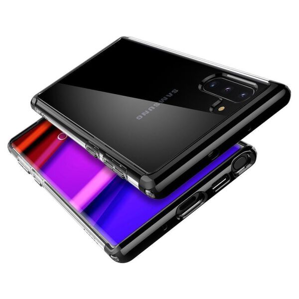 Spigen Galaxy Note 10+ Plus ile Uyumlu Kılıf Neo Hybrid NC Black