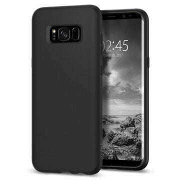 Spigen Galaxy S8 ile Uyumlu Kılıf Liquid Crystal 4 Tarafı Koruma Matte Black