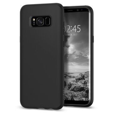 Spigen Galaxy S8 ile Uyumlu Kılıf Liquid Crystal 4 Tarafı Koruma Matte Black