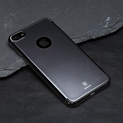 Baseus Glitter iPhone 7 Plus / 8 Plus ile Uyumlu Sert Kılıf Jet Black VVIAPIPH7P-DVVL1