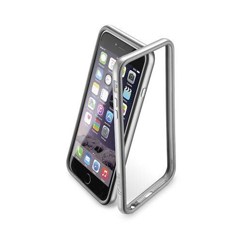 Cellular Line iPhone 6S Plus/6 Plus ile Uyumlu Bumper Satin Kılıf Gri BUMPSATINIPH655D