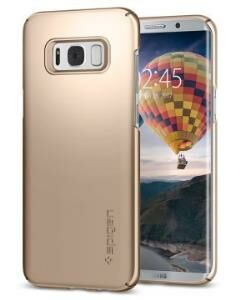 Spigen Galaxy S8 Plus ile Uyumlu Kılıf Thin Fit Gold Maple