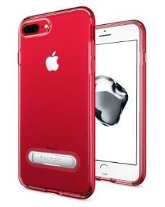 Spigen iPhone 7 Plus / 8 Plus ile Uyumlu Kılıf Crystal Hybrid Crimson Red