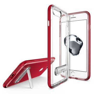 Spigen iPhone 7 Plus / 8 Plus ile Uyumlu Kılıf Crystal Hybrid Crimson Red