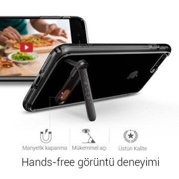 Spigen iPhone 7 Plus ile Uyumlu Kılıf Ultra Hybrid S Jet Black