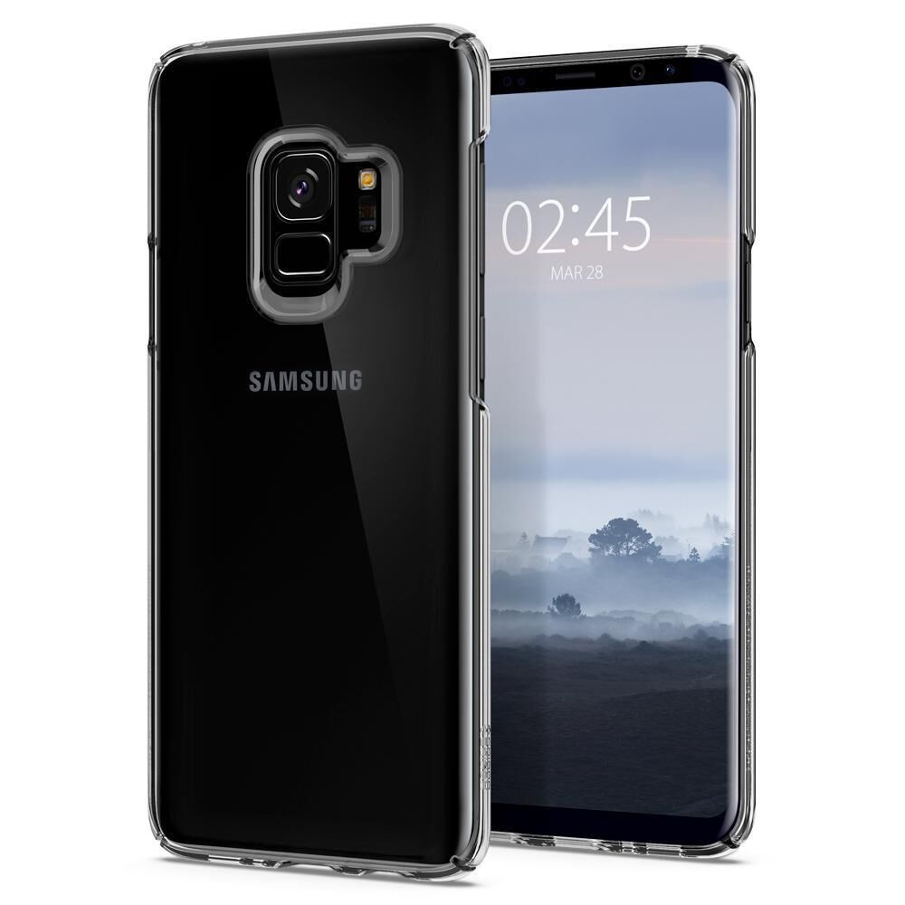 Spigen Galaxy S9 ile Uyumlu Kılıf Thin Fit Crystal Clear