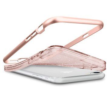 Spigen iPhone 7 ile Uyumlu Kılıf Neo Hybrid Crystal Glitter Rose Gold