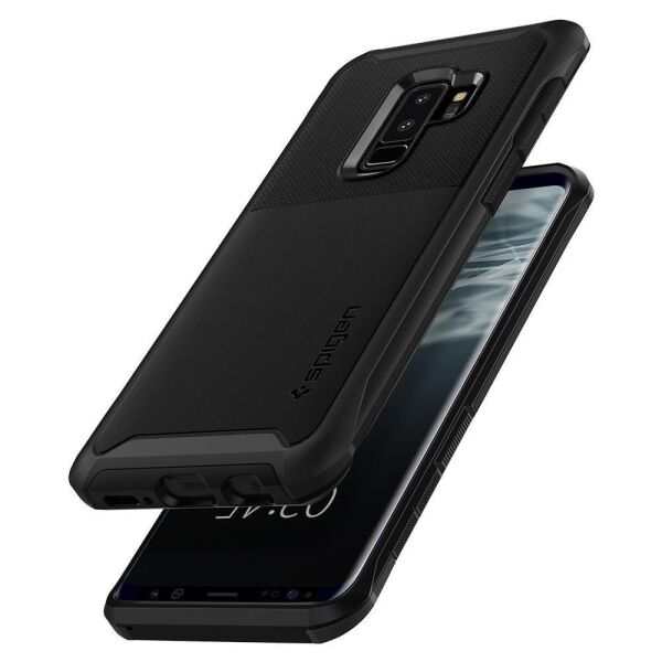 Spigen Galaxy S9 Plus ile Uyumlu Kılıf Neo Hybrid Urban Midnight Black