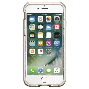 Spigen iPhone 7 ile Uyumlu Kılıf Neo Hybrid Crystal Glitter Champagne Gold