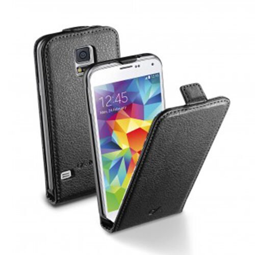 Cellular Line Galaxy S5 ile Uyumlu Flap Essential Deri Kılıf Siyah FLAPESSENGALS5BK