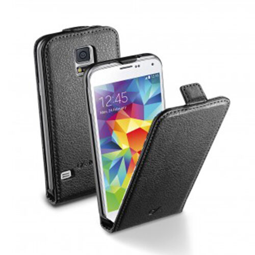 Cellular Line Galaxy S5 ile Uyumlu Flap Essential Deri Kılıf Siyah FLAPESSENGALS5BK