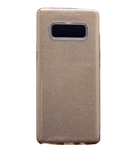 Galaxy Note 8 ile Uyumlu Shining Simli Silikon Kılıf Altın