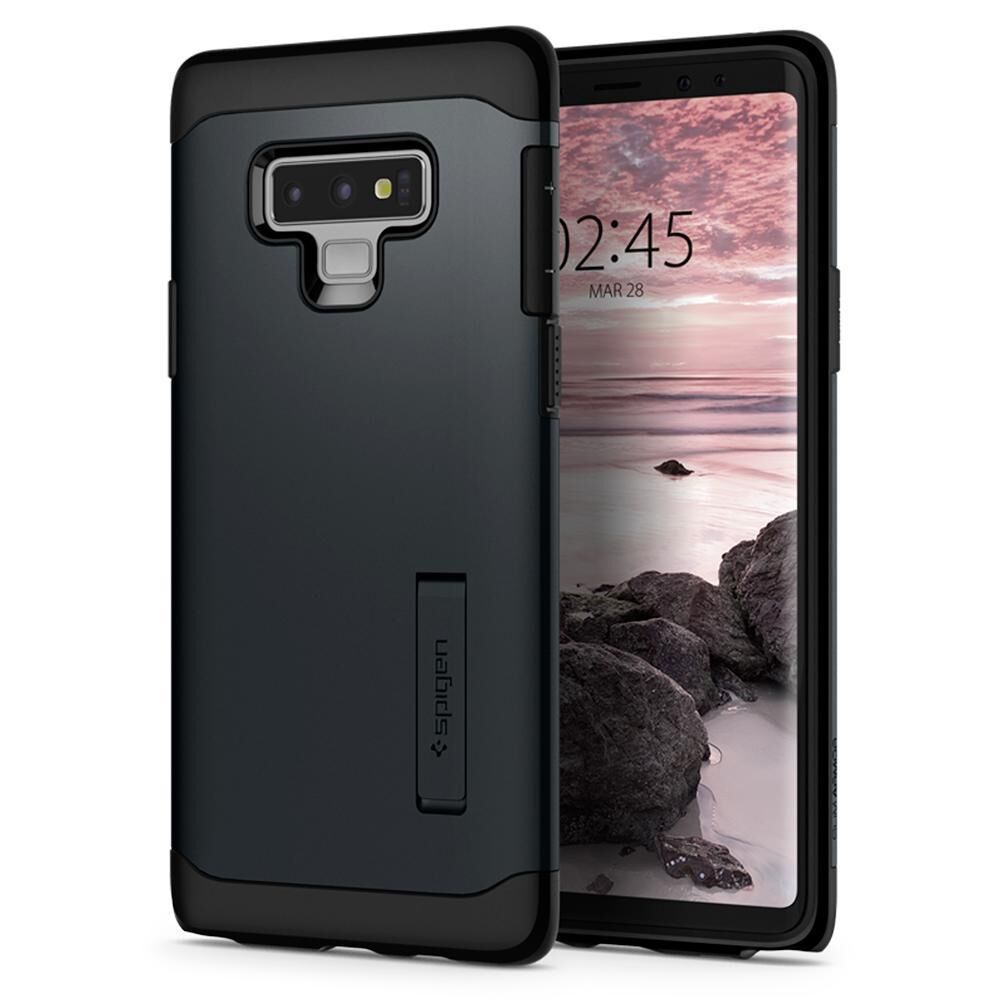 Spigen Galaxy Note 9 ile Uyumlu Kılıf Slim Armor Metal Slate