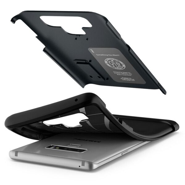 Spigen Galaxy Note 9 ile Uyumlu Kılıf Slim Armor Metal Slate