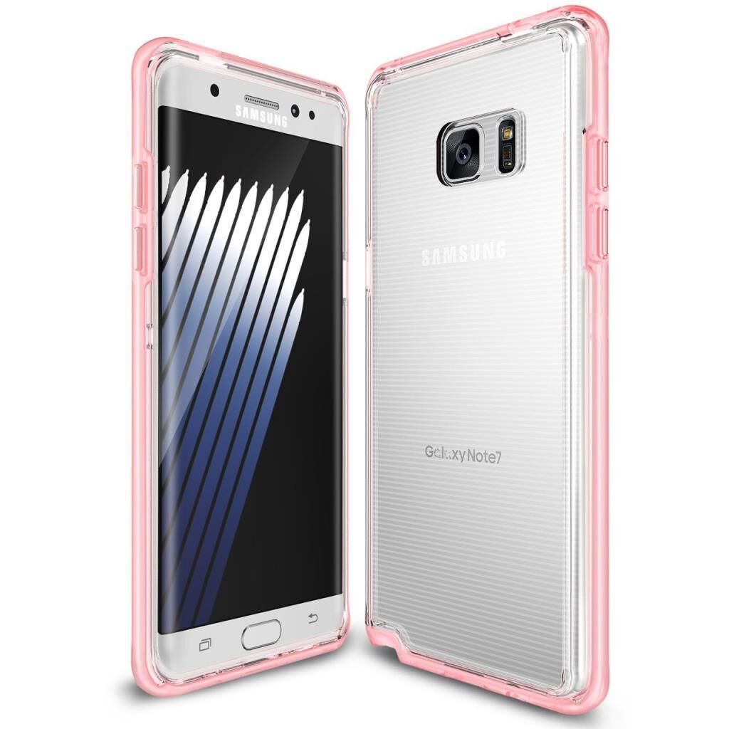 Ringke Frame Frost Galaxy Note 7 FE ile Uyumlu Çerçeveli Bumper Kılıf Pink