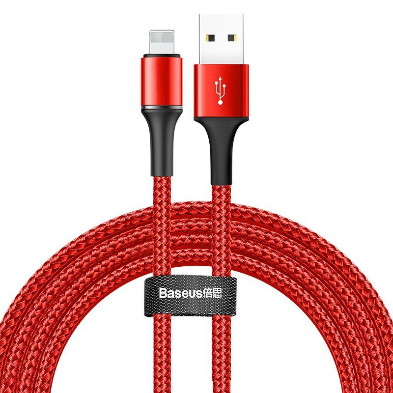 Baseus Halo Cable Lightning 2M USB Şarj Kablosu CALGH-C09 Kırmızı