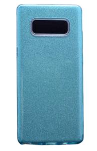 Galaxy Note 8 ile Uyumlu Shining Simli Silikon Kılıf Mavi