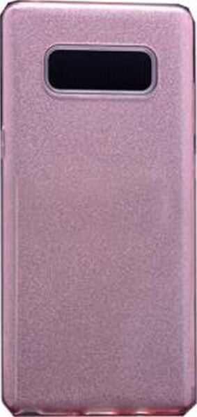 Galaxy Note 8 ile Uyumlu Shining Simli Silikon Kılıf Pembe