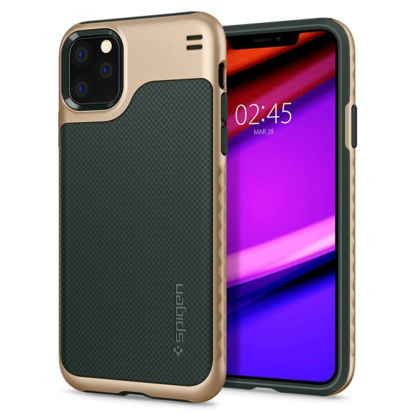 Spigen iPhone 11 Pro ile Uyumlu Kılıf Hybrid NX Forest Green