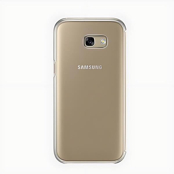 Galaxy A5(2017) ile Uyumlu Clear View Cover Kılıf Altın EF-ZA520CFEGWW