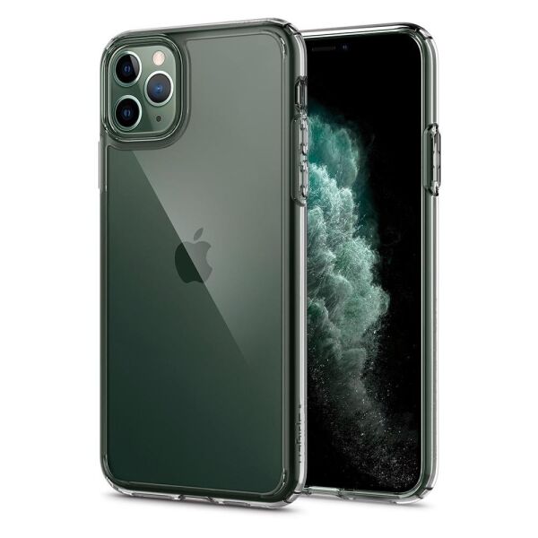 Spigen iPhone 11 Pro ile Uyumlu Kılıf Ultra Hybrid Midnight Green