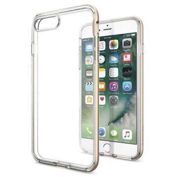 Spigen iPhone 7 Plus ile Uyumlu Kılıf Neo Hybrid Crystal Champagne Gold