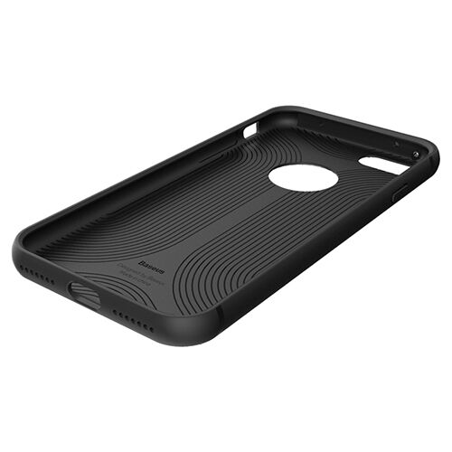Baseus Hermit Bracked Case iPhone 7 Plus ile Uyumlu Silikon Kılıf Siyah