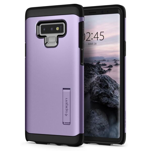 Spigen Galaxy Note 9 ile Uyumlu Kılıf Tough Armor Lavender