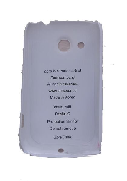 Desire C ile Uyumlu Parlak Sert Kauçuk Kılıf Beyaz Renk