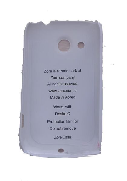 Desire C ile Uyumlu Parlak Sert Kauçuk Kılıf Beyaz Renk