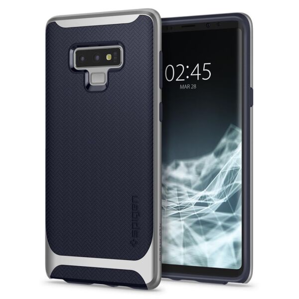 Spigen Galaxy Note 9 ile Uyumlu Kılıf Neo Hybrid Silver Arctic
