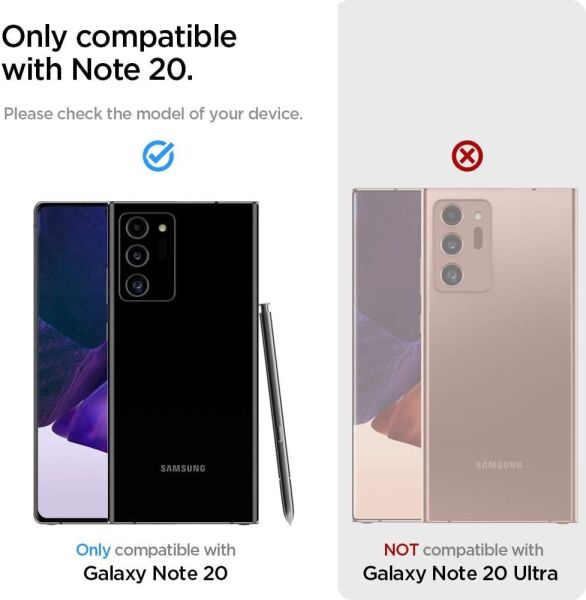 Spigen Galaxy Note 20 ile Uyumlu Kılıf Ultra Hybrid Gray
