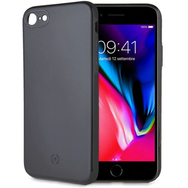 Celly Ghost iPhone 7/8 ile Uyumlu Kılıf Siyah