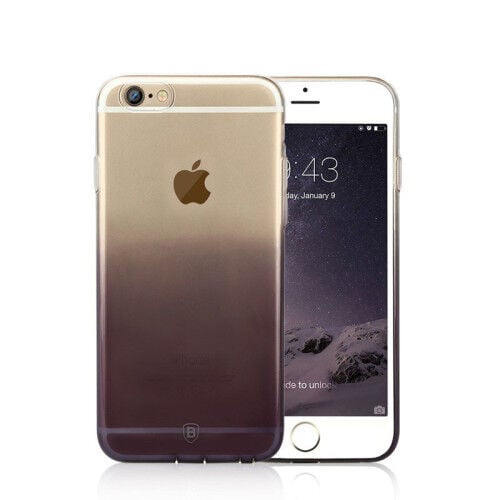 Baseus iPhone 6 Plus / 6S Plus ile Uyumlu Illusion Silikon Kılıf Siyah