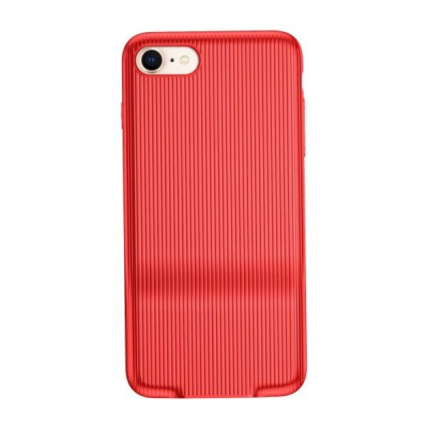 Baseus iPhone 7 Plus ile Uyumlu Şarj ve Kulaklık Girişli Audio Case Kılıf Kırmızı