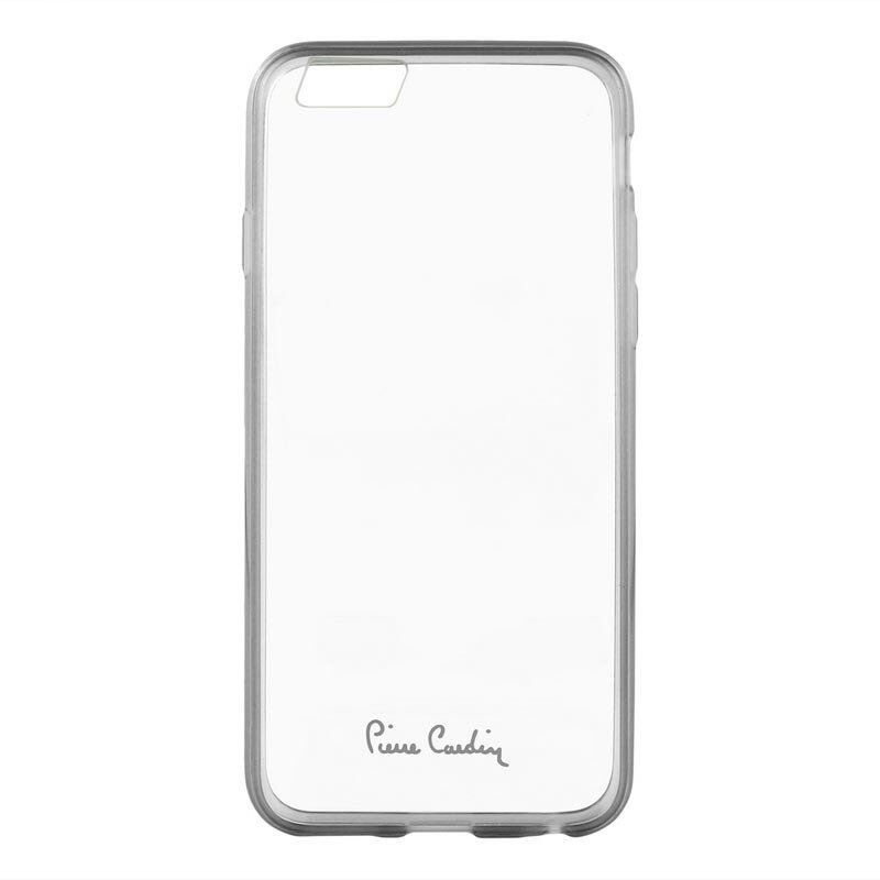 Pierre Cardin iPhone 6 ile Uyumlu Silikon Arka Koruma Paneli Gri PCZ-S05