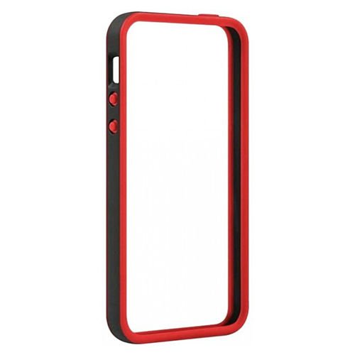 Tavik iPhone SE/5S/5 ile Uyumlu Kılıf Bumper Siyah-Kırmızı PKG1169