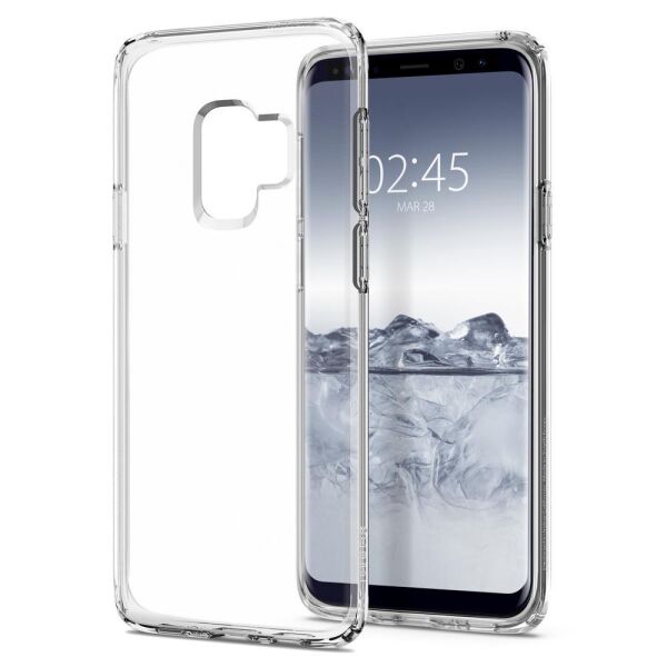 Spigen Galaxy S9 ile Uyumlu Kılıf Liquid Crystal 4 Tarafı Koruma Crystal Clear