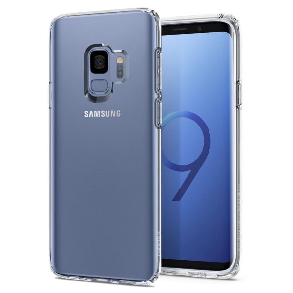 Spigen Galaxy S9 ile Uyumlu Kılıf Liquid Crystal 4 Tarafı Koruma Crystal Clear