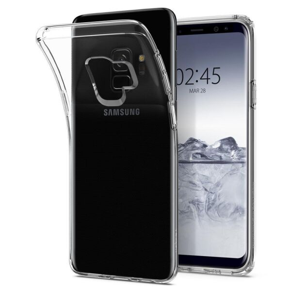 Spigen Galaxy S9 ile Uyumlu Kılıf Liquid Crystal 4 Tarafı Koruma Crystal Clear