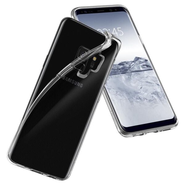 Spigen Galaxy S9 ile Uyumlu Kılıf Liquid Crystal 4 Tarafı Koruma Crystal Clear